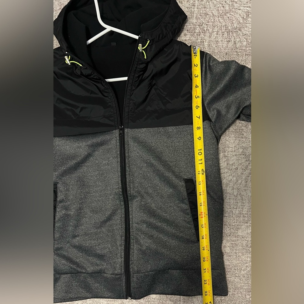 EMF shield protection zip hoodie black and grey - Picture 2 of 5